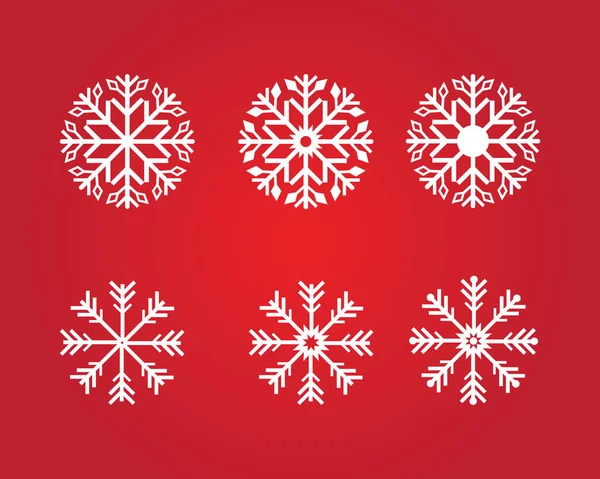 Copos Nieve Logo Template Ilustración — Archivo Imágenes Vectoriales