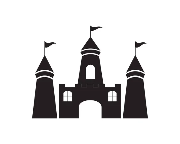 Castelo Logotipo Vetor Modelo Ilustração —  Vetores de Stock
