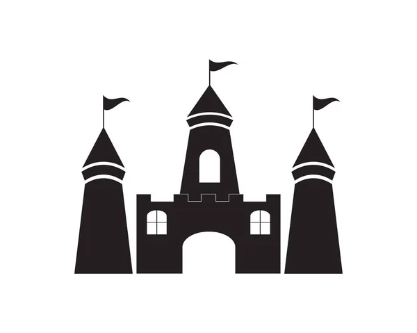 Burg Logo Vektor Vorlage Illustration — Stockvektor