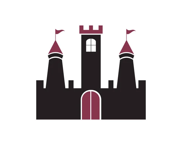 Illustration Modèle Vectoriel Logo Château — Image vectorielle