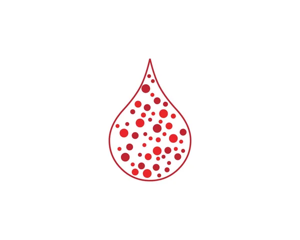 Blut Logo Vorlage Vektor Symbol Illustration Design — Stockvektor