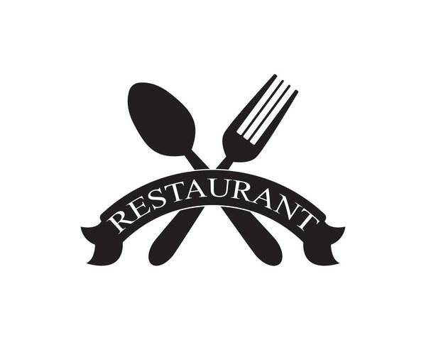 spoon and fork logo template illustration