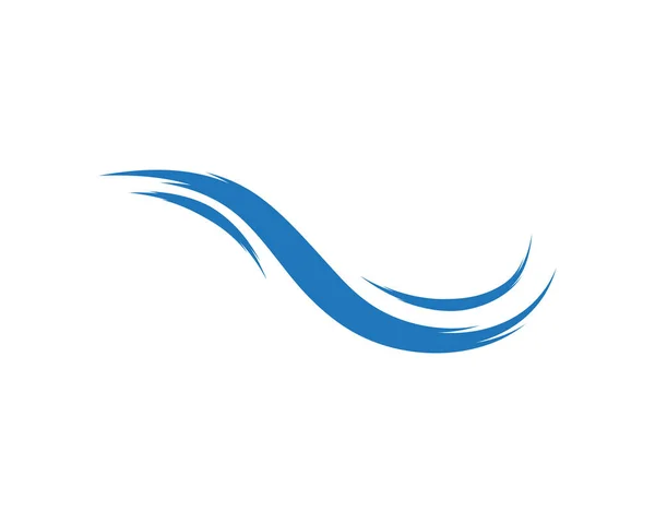 Logotipo Vectorial Con Sol Amarillo Olas Marinas Azules — Vector de stock