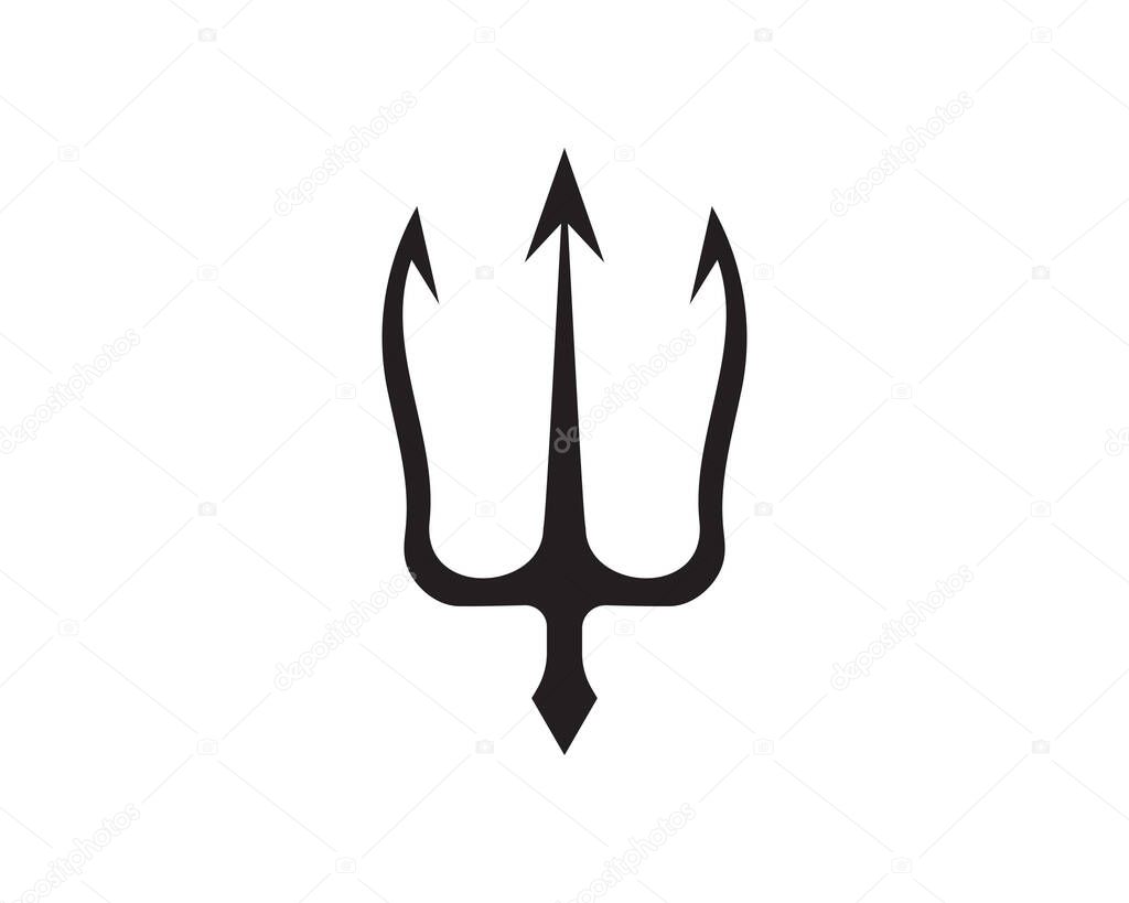 Magic trident logo and symbols template vector