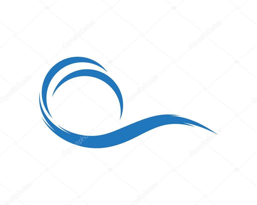 Water Wave symbol and icon Logo template