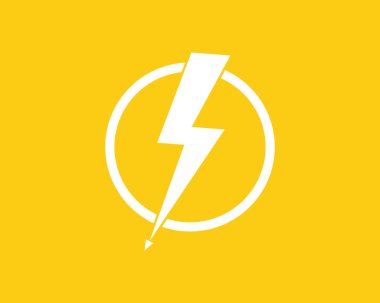 Şimşek set logo vektör çizimi