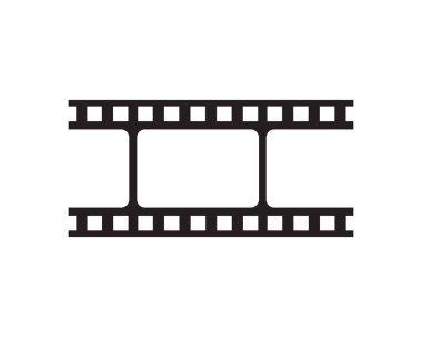 film strip logo vektör illüstrasyonu