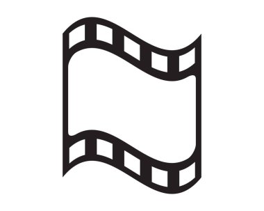 film strip logo vektör illüstrasyonu