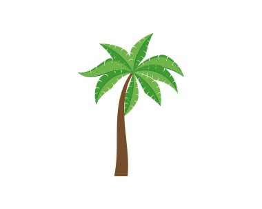 Palmiye ağacı logo şablonu vektör çizimi