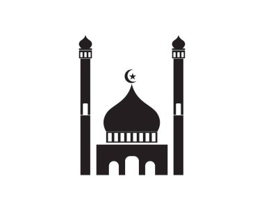 İslami cami logo vektör şablonu
