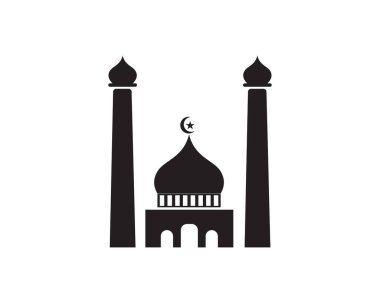 İslami cami logo vektör şablonu
