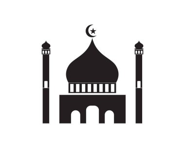 İslami cami logo vektör şablonu