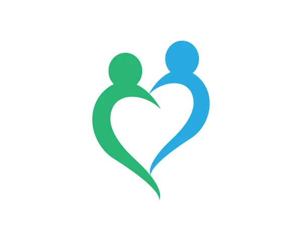 Illustration Vectorielle Modèle Logo Coeur — Image vectorielle