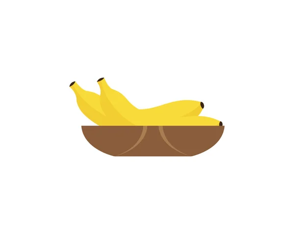 Banana Logo Plantilla Vector Ilustración — Vector de stock