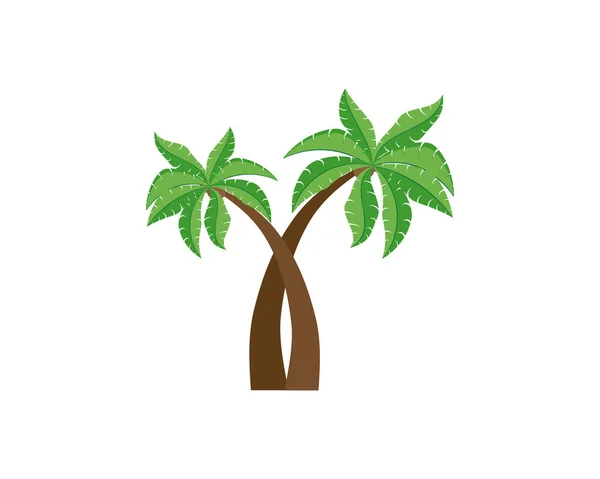 Palm Boom Zomer Logo Template Vector Illustratie — Stockvector