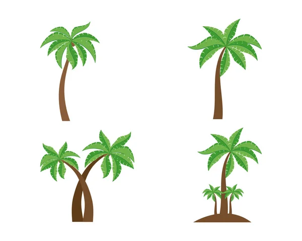 Palm Tree Summer Logo Template Vector Illustration — Stock Vector