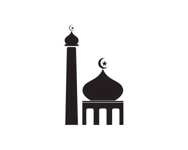 イスラムモスクのロゴベクトルアイコンテンプレート — ストックベクタ