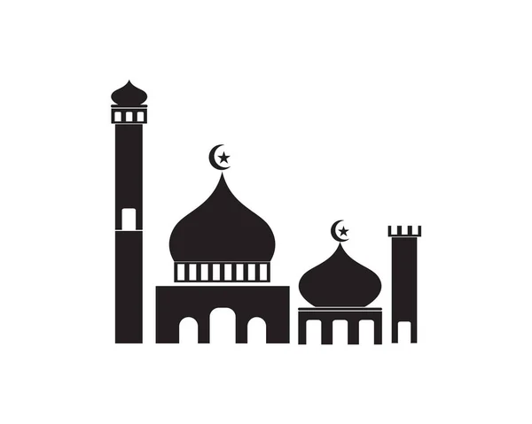 Islamisk Moské Logotyp Vektor Ikon Mall — Stock vektor