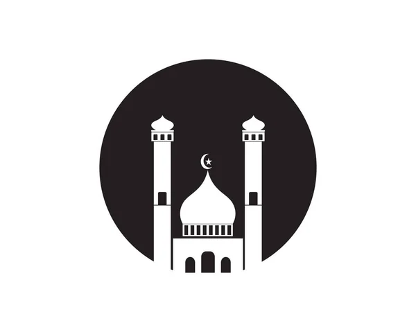 Templat Ikon Vektor Logo Masjid Islamik - Stok Vektor