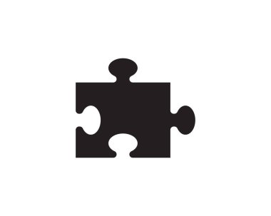 Yapboz vektör şablonu çizimi