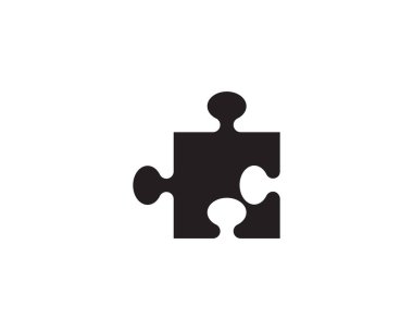 Yapboz vektör şablonu çizimi