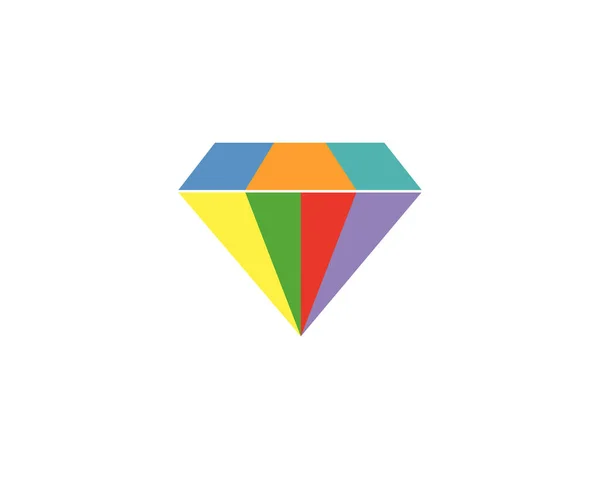 Diamond Logo Template Vector Icon Illustration Design — Stock Vector