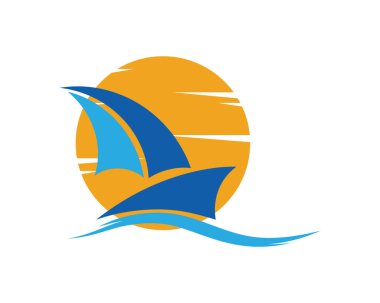 Okyanus yolcu gemisi silueti basit doğrusal logo