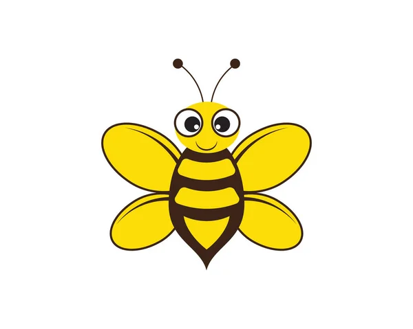 Bee Logo Plantilla Vector Icono Ilustración Diseño — Archivo Imágenes Vectoriales