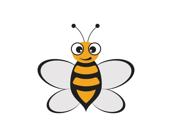 Bee Logo Plantilla Vector Icono Ilustración Diseño — Vector de stock