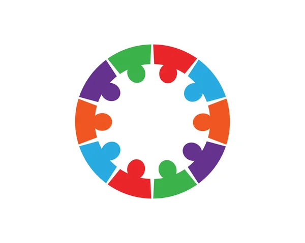 Collection People Icons Circle Vector Concept Engagement Togetherness — Stock Vector