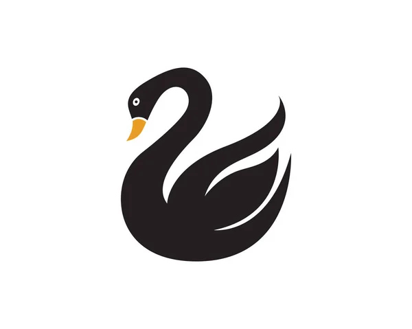 Schwan Logo Vorlage Design Illustration — Stockvektor