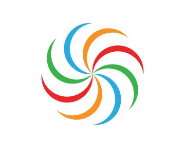 Girdap çember logosu ve semboller şablon uygulamaları