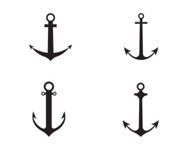 Anchor simgesi Logo Şablon vektör çizimi