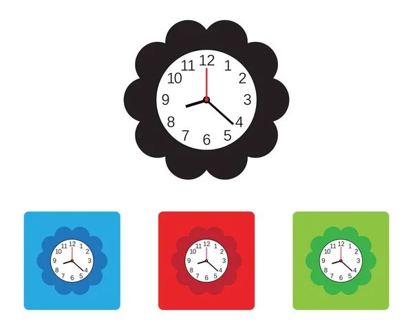 Clock Ilustration Icon Vector Template Design — Stock Vector