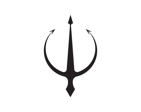 Magisch Drietand Logo Symbolen Template Vector — Stockvector