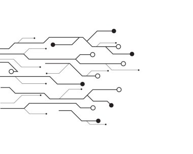 Circuit illüstrasyon tasarım vektör logo teknolojisi