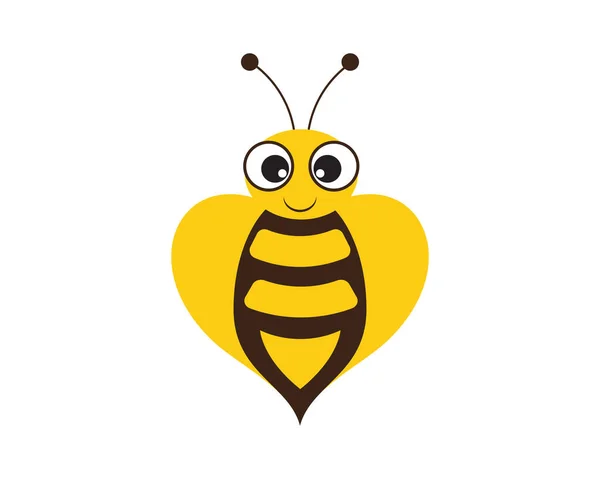 Bee Logo Mall Vektor Ikon Illustration Design — Stock vektor