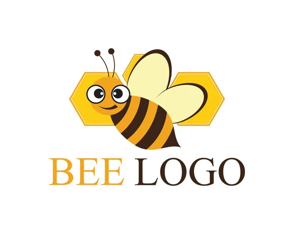 Modèle Logo Abeille Illustration Icône Vectorielle — Image vectorielle