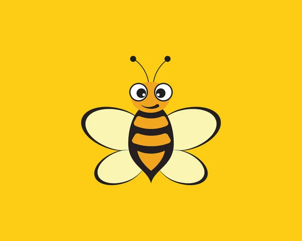 Bee Logo Plantilla Vector Icono Ilustración Diseño — Archivo Imágenes Vectoriales