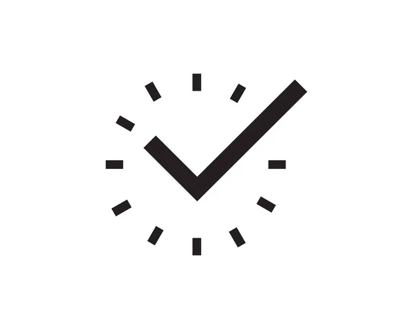 Icono Ilustración Del Reloj Diseño Plantilla Vectorial — Vector de stock