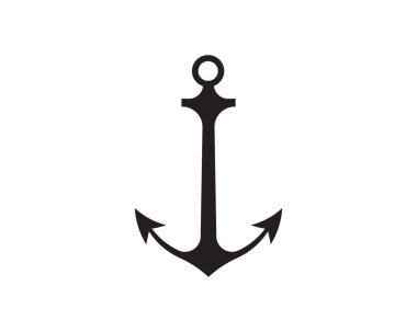 Anchor simgesi Logo Şablon vektör çizimi