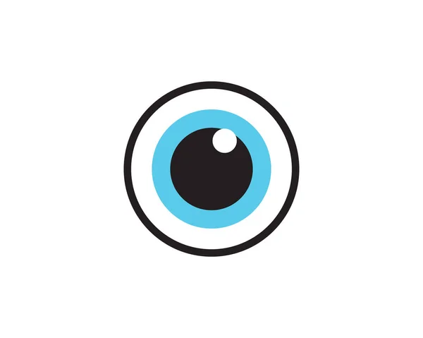 Cuidado Los Ojos Logo Plantilla Ilustración — Vector de stock