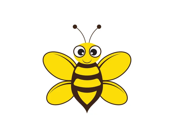 Modèle Logo Abeille Illustration Icône Vectorielle — Image vectorielle