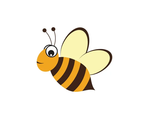 Bee Logo Template Vector Icon Illustration Design — Stock Vector