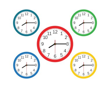 Saat ilüstrasyon simgesi Vektör şablonu İllüstrasyonu