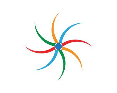 Girdap çember logosu ve semboller şablon uygulamaları