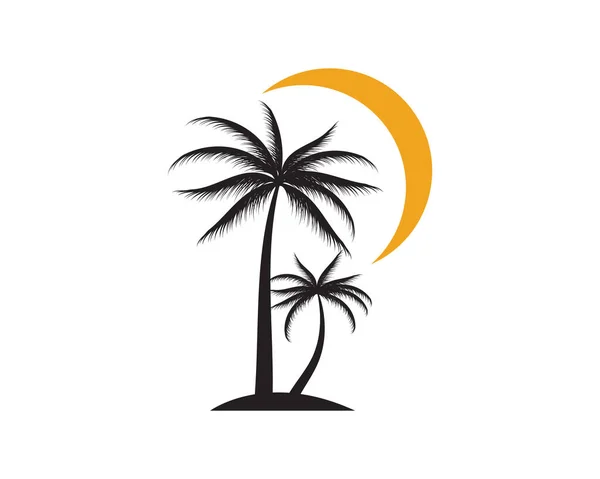 Palm Bomen Logo Template Vector Illustratie — Stockvector