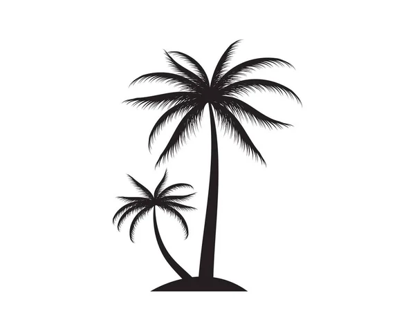 Palm Boom Zomer Logo Template Vector Illustratie — Stockvector