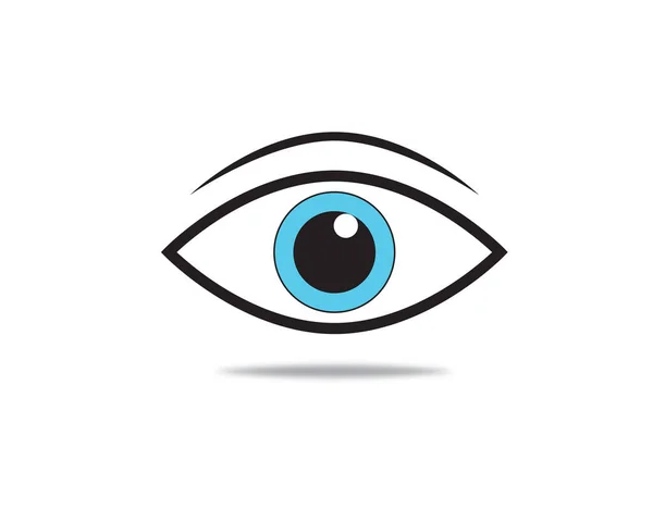 Disegno Occhio Umano Modello Logo Illustrazione Vettoriale — Vettoriale Stock