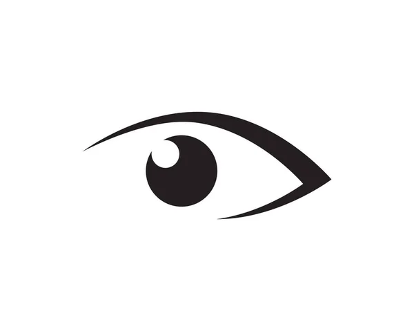 Human Eye Drawing Logo Template Vector Illustration — Stock Vector